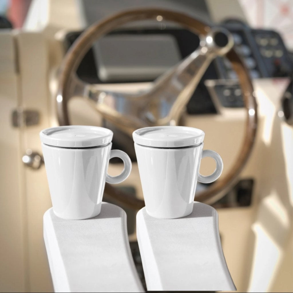 Coppia Tazzine Caffè da Viaggio Coffee&Go Guzzini, Termiche Portatili Riutilizzabili, Bianche