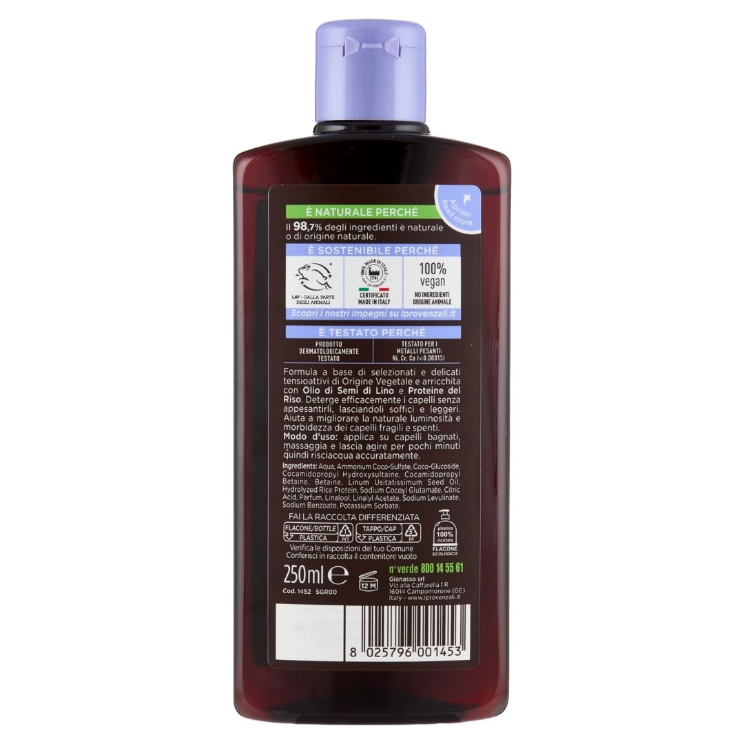 I PROVENZALI - Balsamo Erboristico Semi di Lino per capelli Fragili e Spenti - 200ml