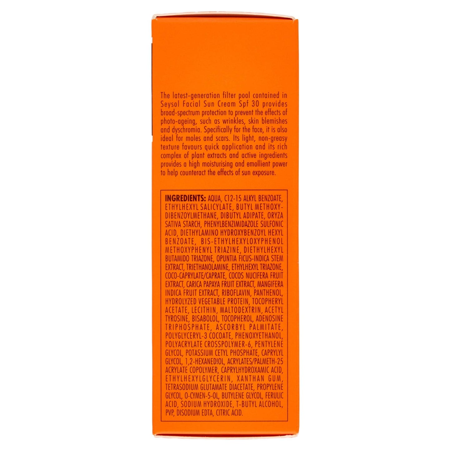 Seysol Crema Solare Viso SPF 30 Anti-Age – Protezione media, Previene Rughe e Macchie, Pelli Sensibili, Texture Leggera
