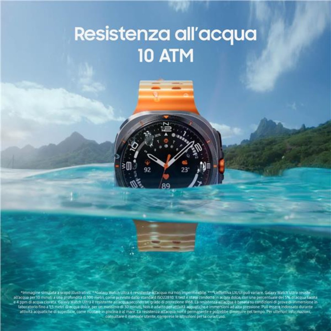 Smartwatch Samsung Galaxy Watch Ultra 47mm LTE in Titanio Silver – GPS, Salute e Sport