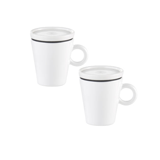 Coppia Tazzine Caffè da Viaggio Coffee&Go Guzzini, Termiche Portatili Riutilizzabili, Bianche