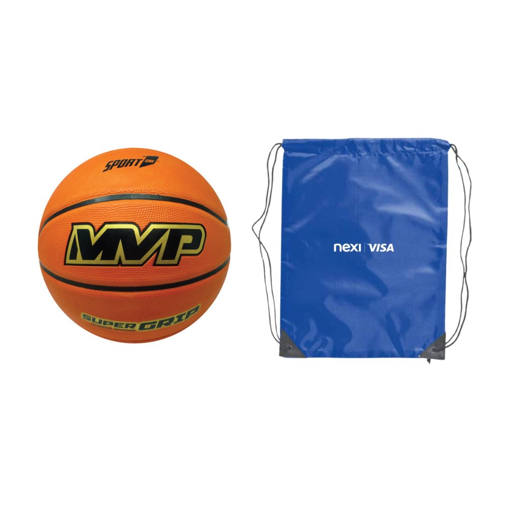 Kit Pallone da Basket Mvp Con Sacca Personalizzata