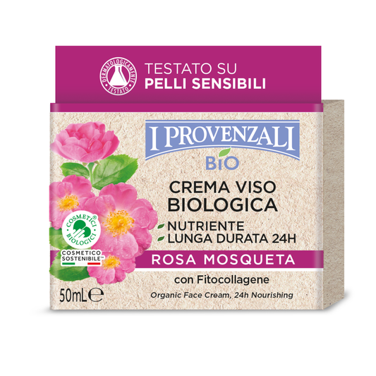 I PROVENZALI - Crema Viso Biologica Idratante Rosa Mosqueta - 50ml