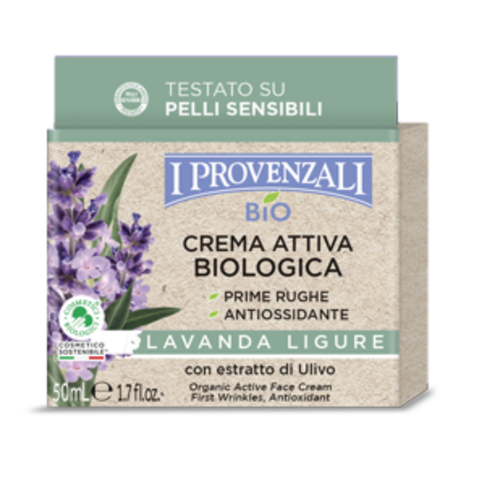 I PROVENZALI - Crema Viso Biologica Attiva Lavanda Ligure - 50ml