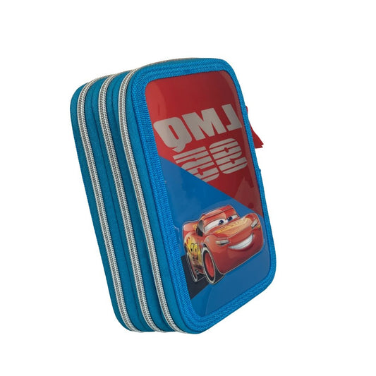 Astuccio Scuola 3 Zip Disney Cars Bambino