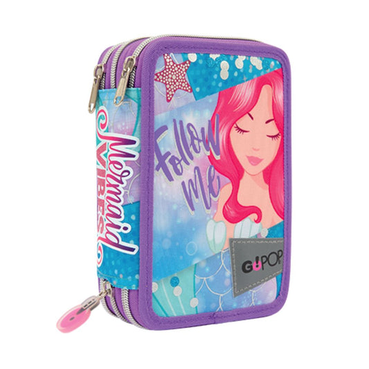 Astuccio Scuola Triplo Mermaid GOPOP Giochi Preziosi