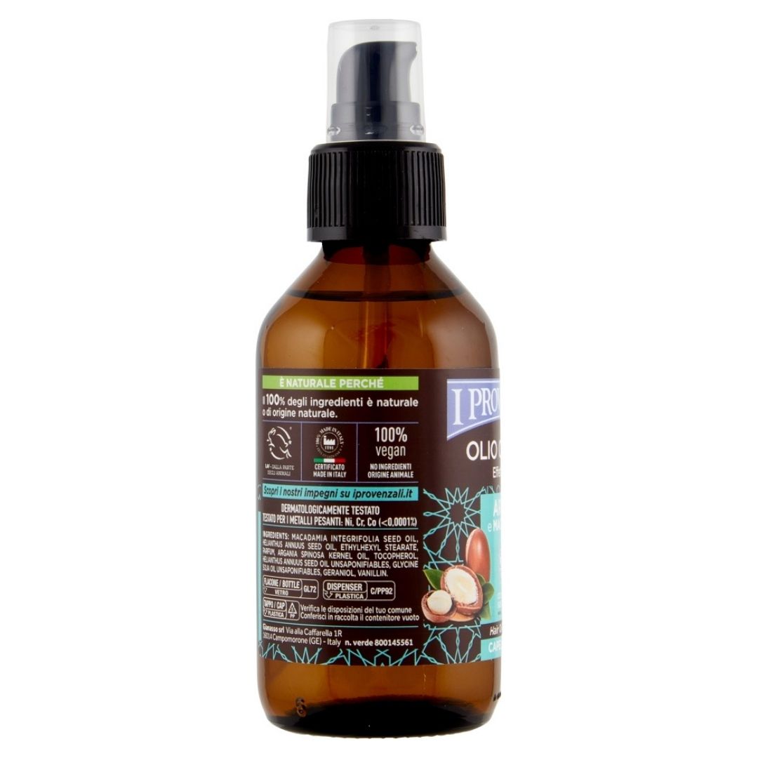 I PROVENZALI - Kit Bagnodoccia Biologico Argan e Olio per Capelli Argan e Macadamia  400ml + 100ml