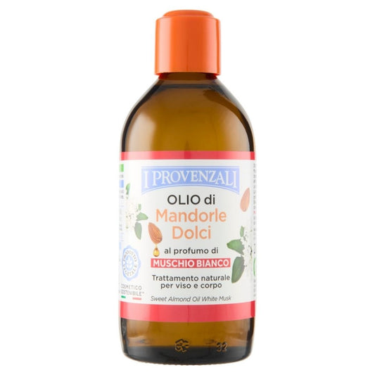 I PROVENZALI - Olio Corpo e Massaggi Mandorle Dolci Profumato - Muschio Bianco- 200ml