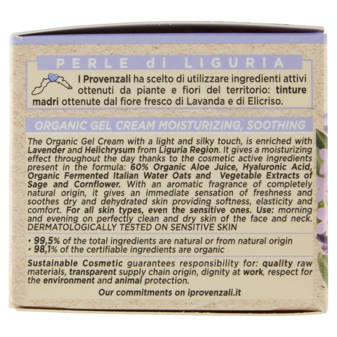 I PROVENZALI - Crema Viso Biologica Gel Lavanda Ligure - 50ml