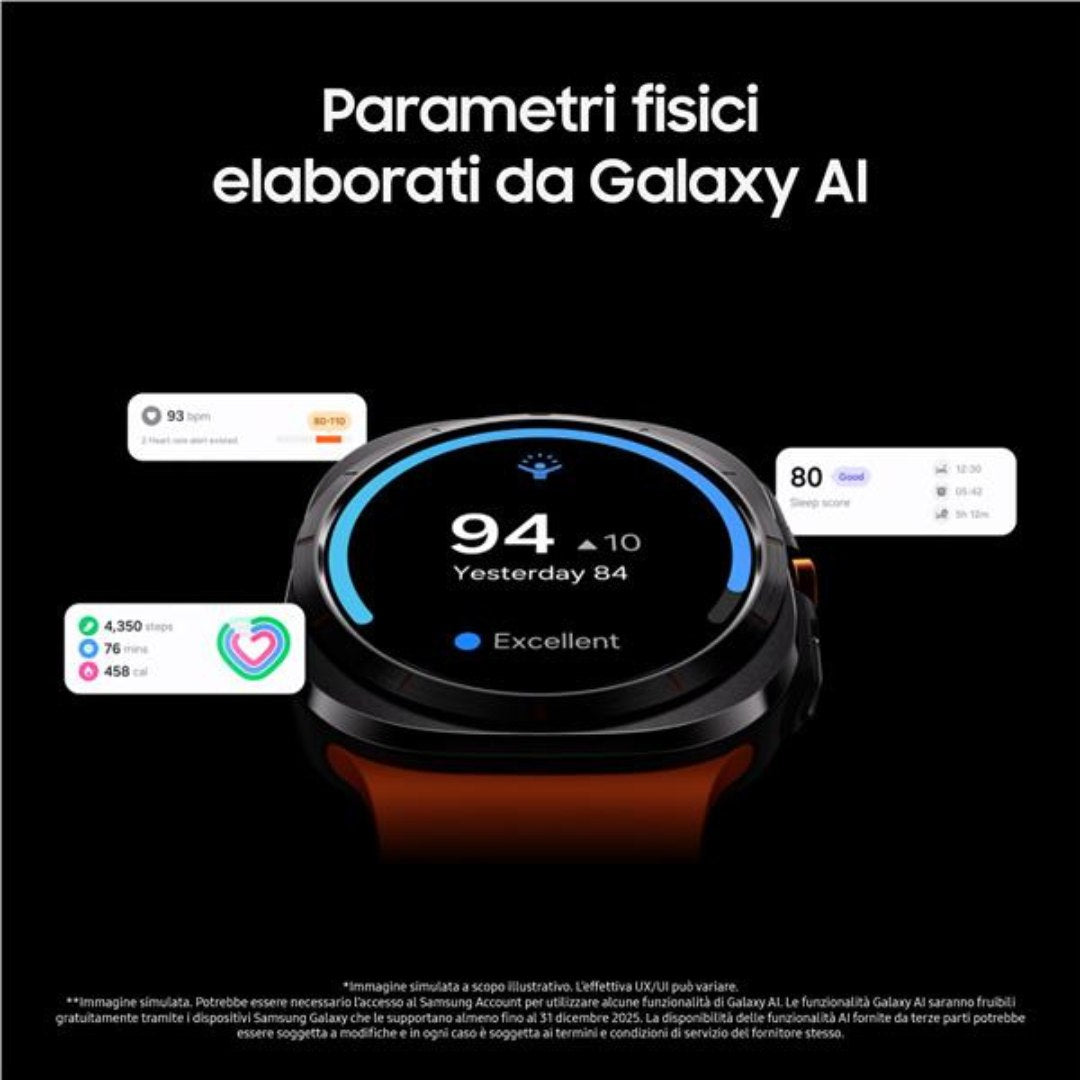 Smartwatch Samsung Galaxy Watch Ultra 47mm LTE in Titanio Silver – GPS, Salute e Sport