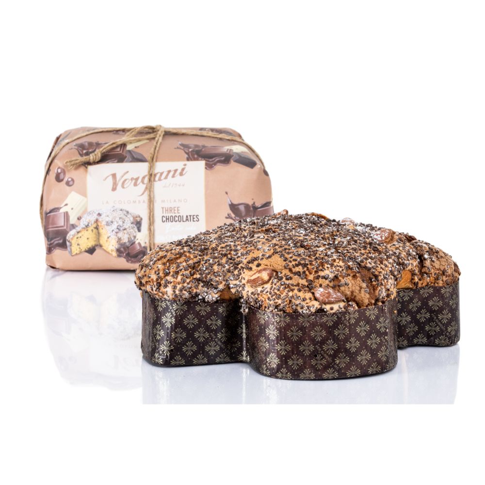 Vergani colomba Gourmet ai 3 cioccolati 750 grammi