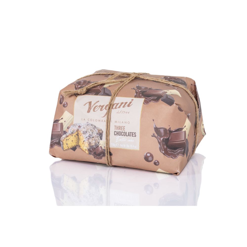 Vergani colomba Gourmet ai 3 cioccolati 750 grammi