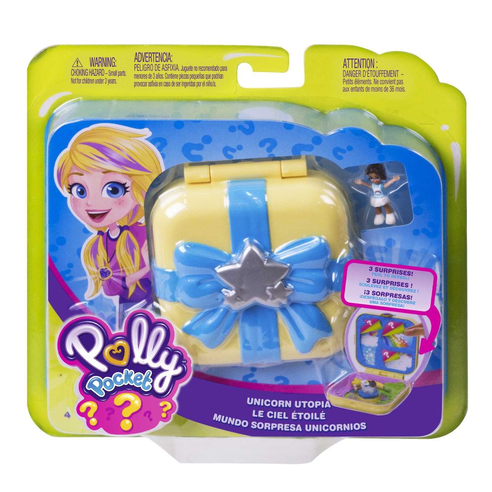 Polly Pocket Nascondigli Segreti con 3 Sorprese, 3 Accessori, 1 Micro Bambola, Assortimento Casuale, 4+Anni