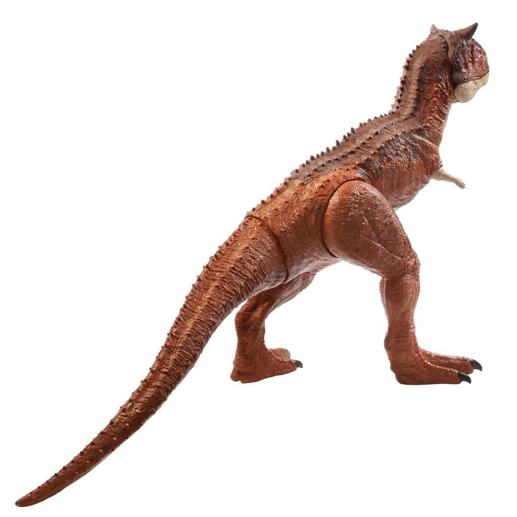 Jurassic World Carnotauro Toro, Dinosauro con apertura sulla pancia, lungo 91 cm; 4+ anni