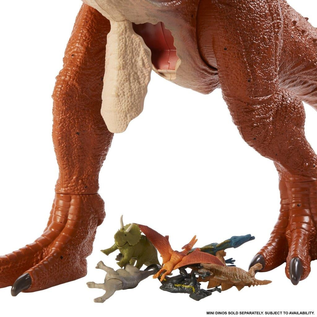 Jurassic World Carnotauro Toro, Dinosauro con apertura sulla pancia, lungo 91 cm; 4+ anni