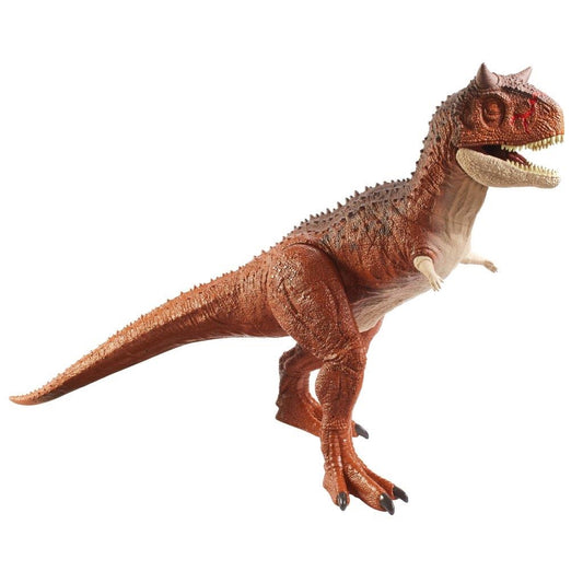 Jurassic World Carnotauro Toro, Dinosauro con apertura sulla pancia, lungo 91 cm; 4+ anni