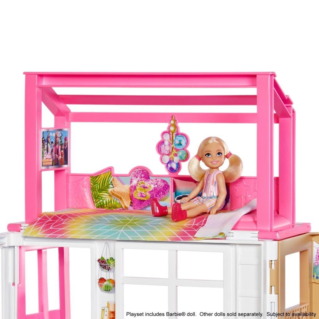Barbie Loft Casa di Barbie Playset con bambola Barbie e casa a 2 piani con 4 aree gioco