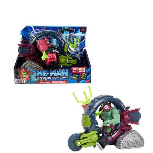 He Man and The Masters of the Universe Trap Jaw Action Figure con veicolo