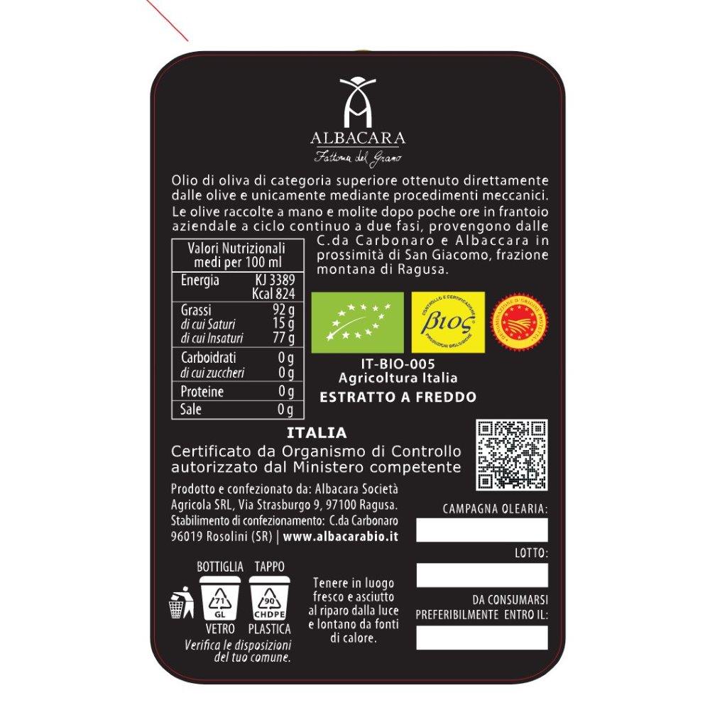 Albacara Bio Box-Olio EVO Nonno Giovanni e Pasta Tradizionale ai grani antichi di Sicilia