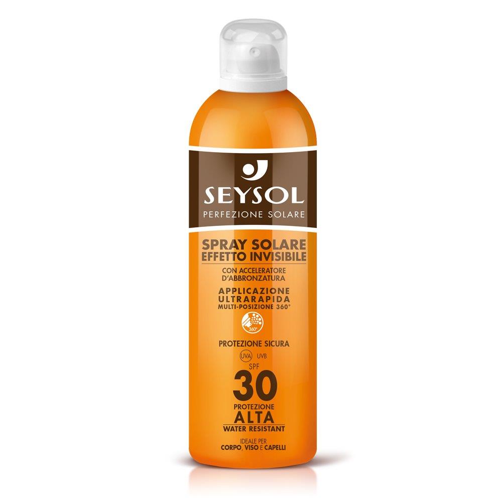 Seysol Spray Solare Effetto Invisibile SPF 30 alta con acceleratore di abbronzatura 150ml